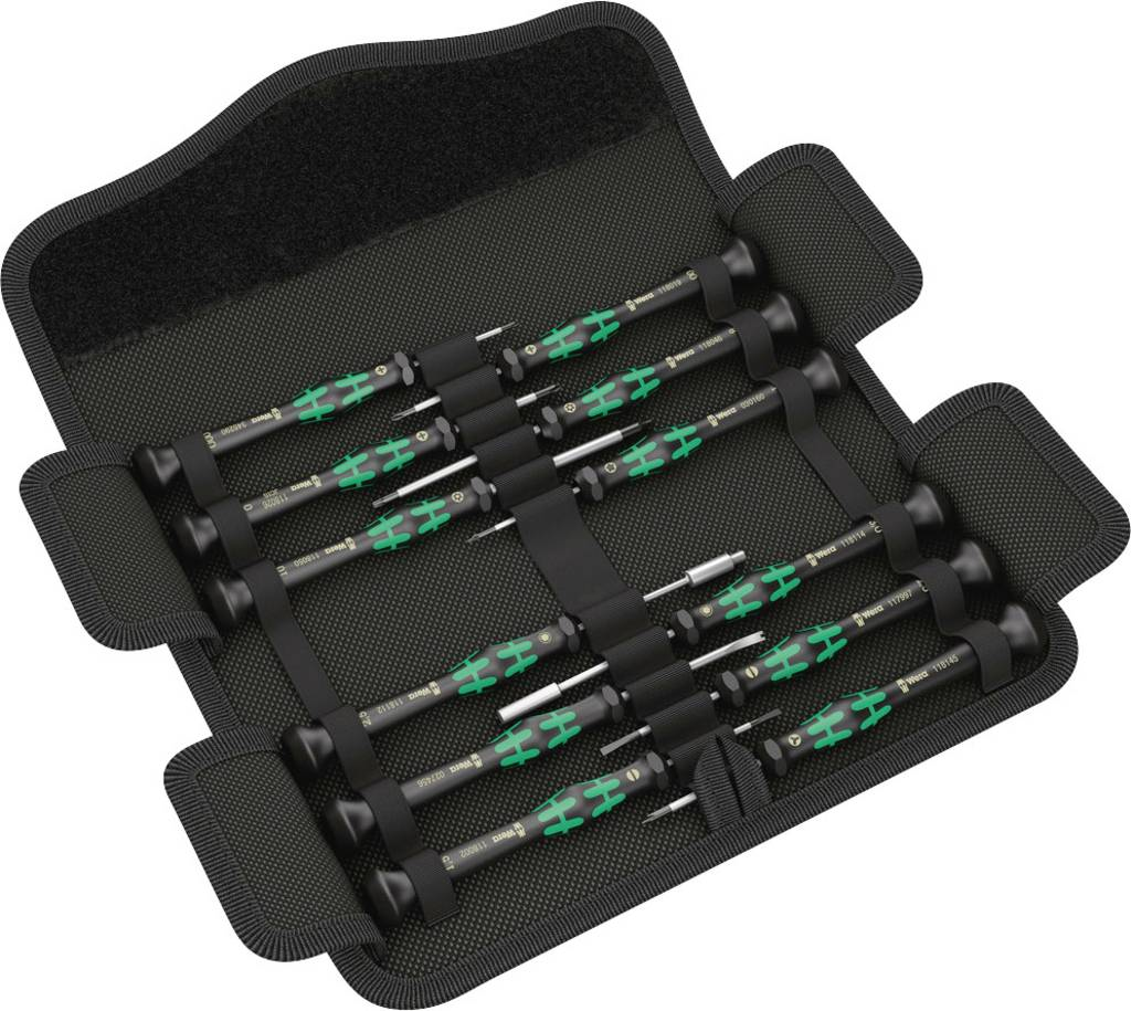 B-Ware Wera Kraftform Micro 12 Electronics 1 Schraubendreher Set 12teilig Schlitz
