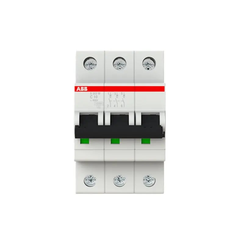 B-Ware Abb Leitungsschutzschalter Sicherungsautomat S203 M C10 3polig Stromkreis Ac/Dc