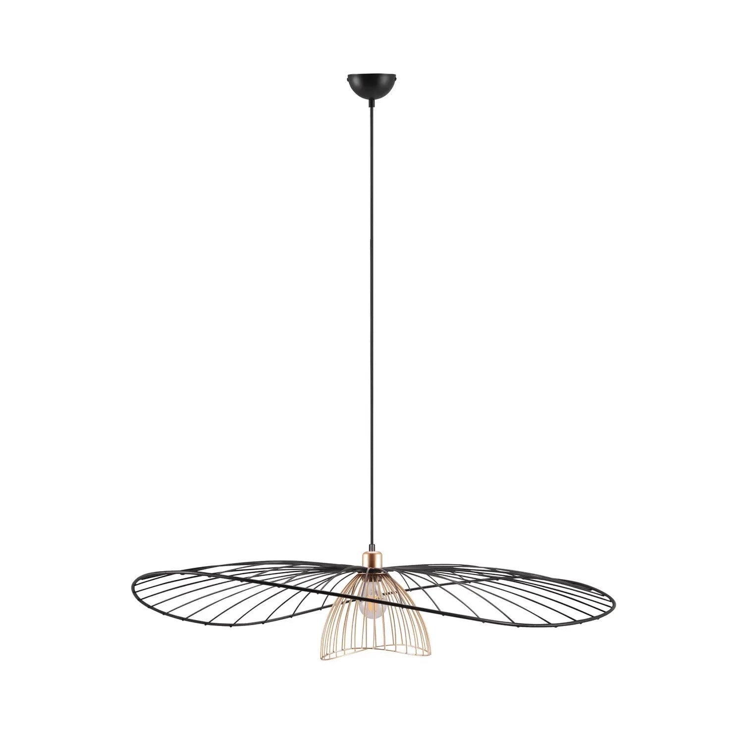 B-Ware Trio Pendelleuchte Hängeleuchte Lauris Lampe Schwarz Metall E27 Led 100 Cm
