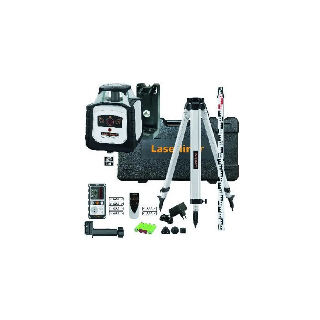 B-Ware Laserliner Rotationslaser Set Nivelliergerät Cubus 210 S Empfänger Stativ 150 Cm