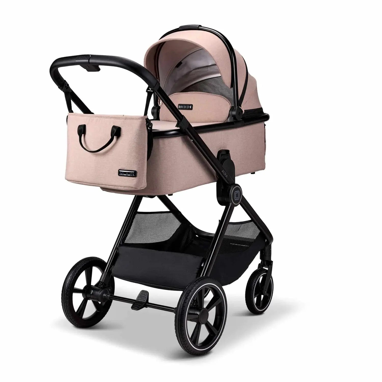 B-Ware Moon Kombikinderwagen Kinderwagen Aura Sand Babywagen Einkaufskorb Wickeltasche