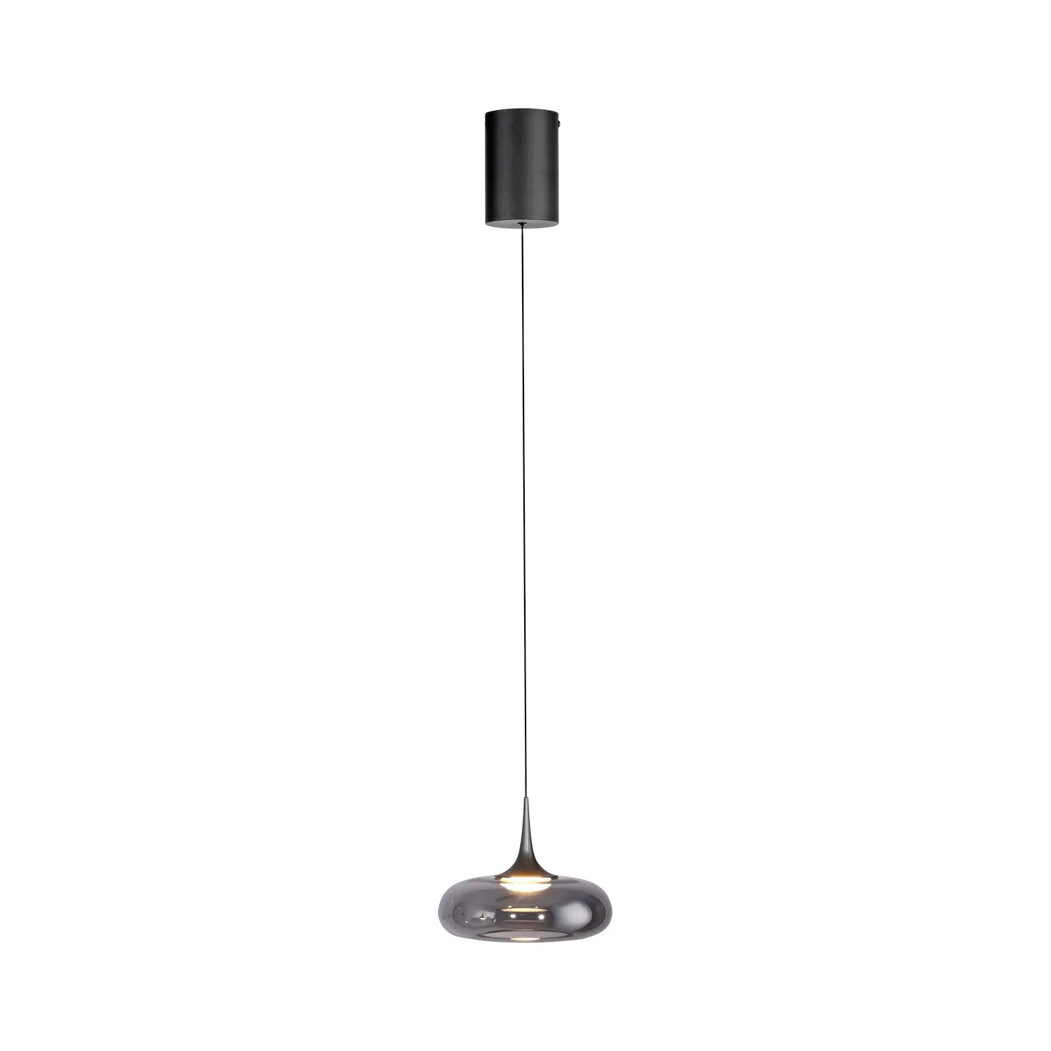 B-Ware Schöner Wohnen Pendelleuchte Hängelampe Led Posh Grau Glas Wohnraumlampe 3000 K