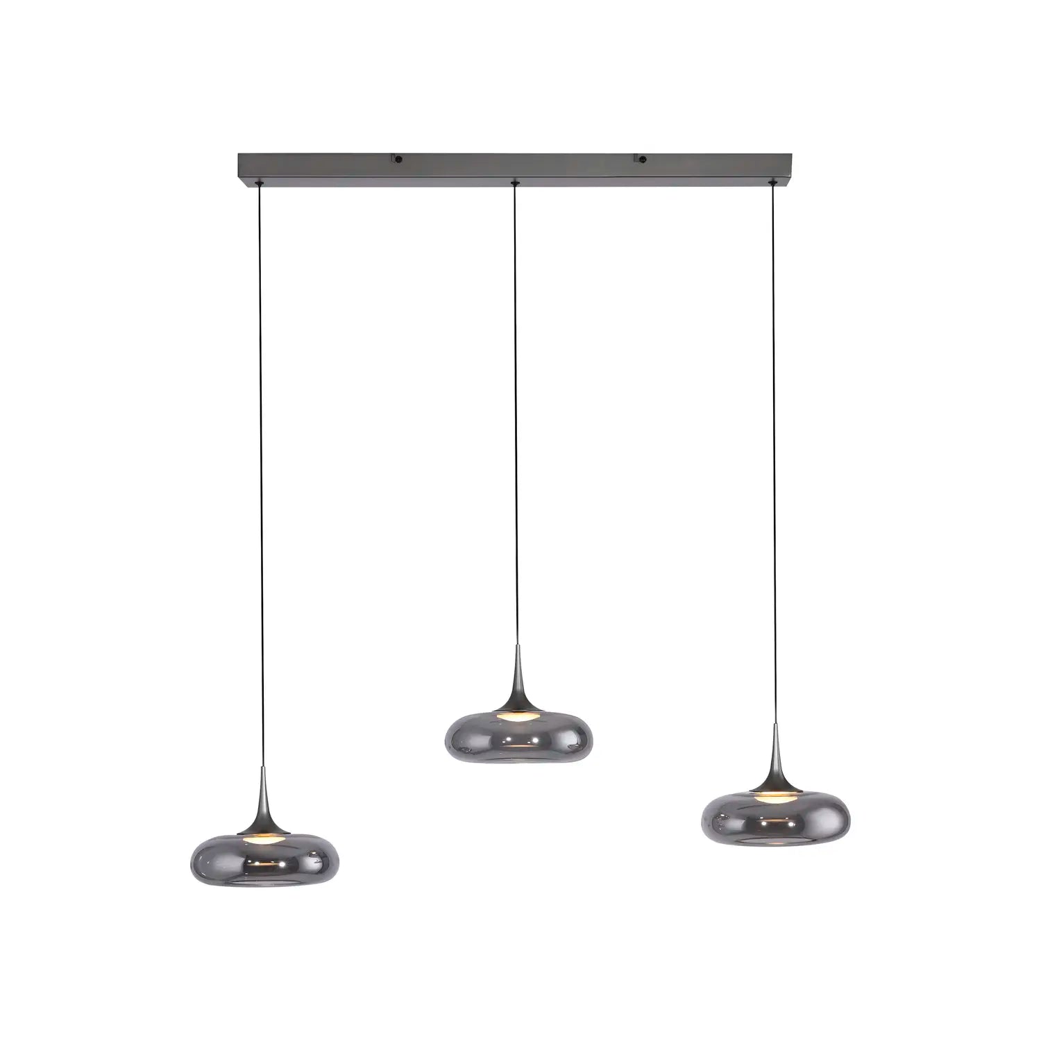 B-Ware Schöner Wohnen Pendelleuchte Hängelampe Led Posh Grau Glas Verstellbar 3000 K