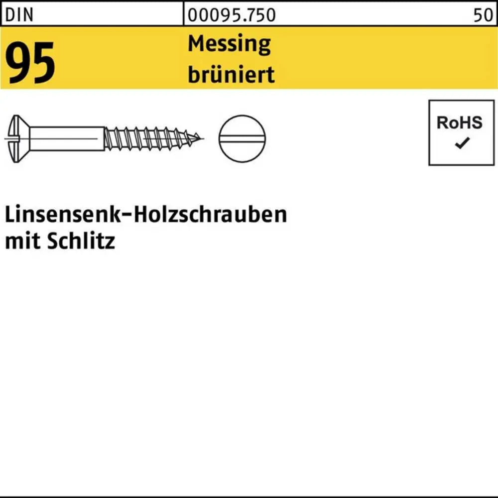B-Ware Reyher Holzschraube Schraube Din95 Messing Brüniert Linsensenk 3x25 200 Stück