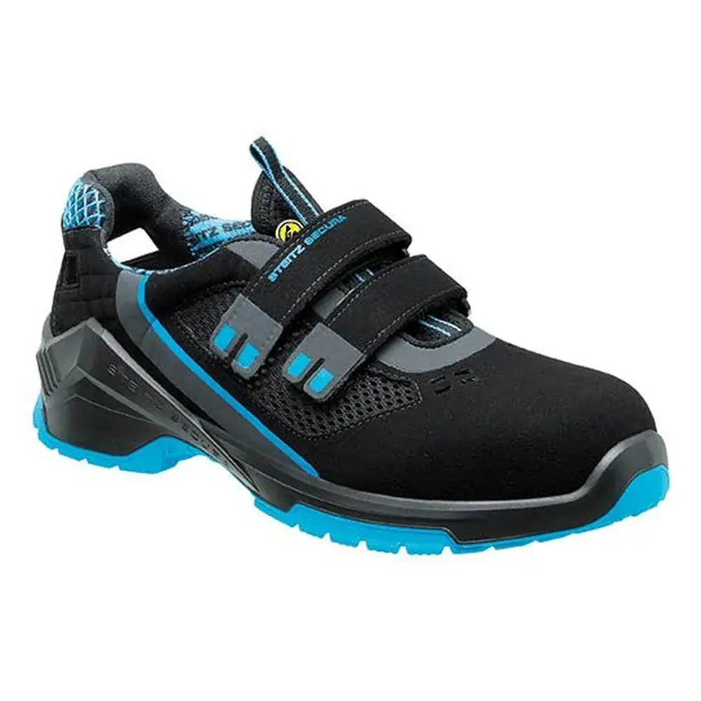 B-Ware Steitz Secura Sicherheitssandale Sandale Herren Schwarz Blau S1 P W Xb Größe 46