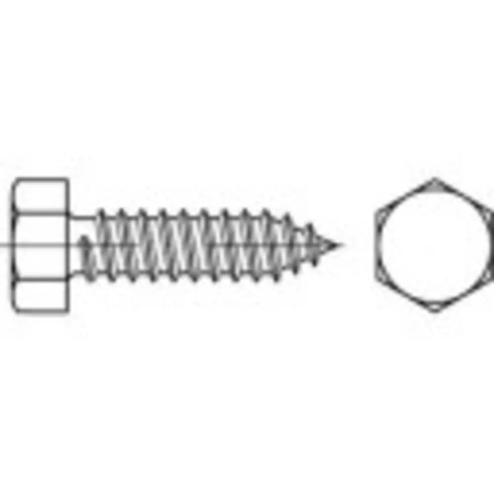 B-Ware Toolcraft Sechskantblechschrauben Blechschrauben Edelstahl Din 7976 250 Stück
