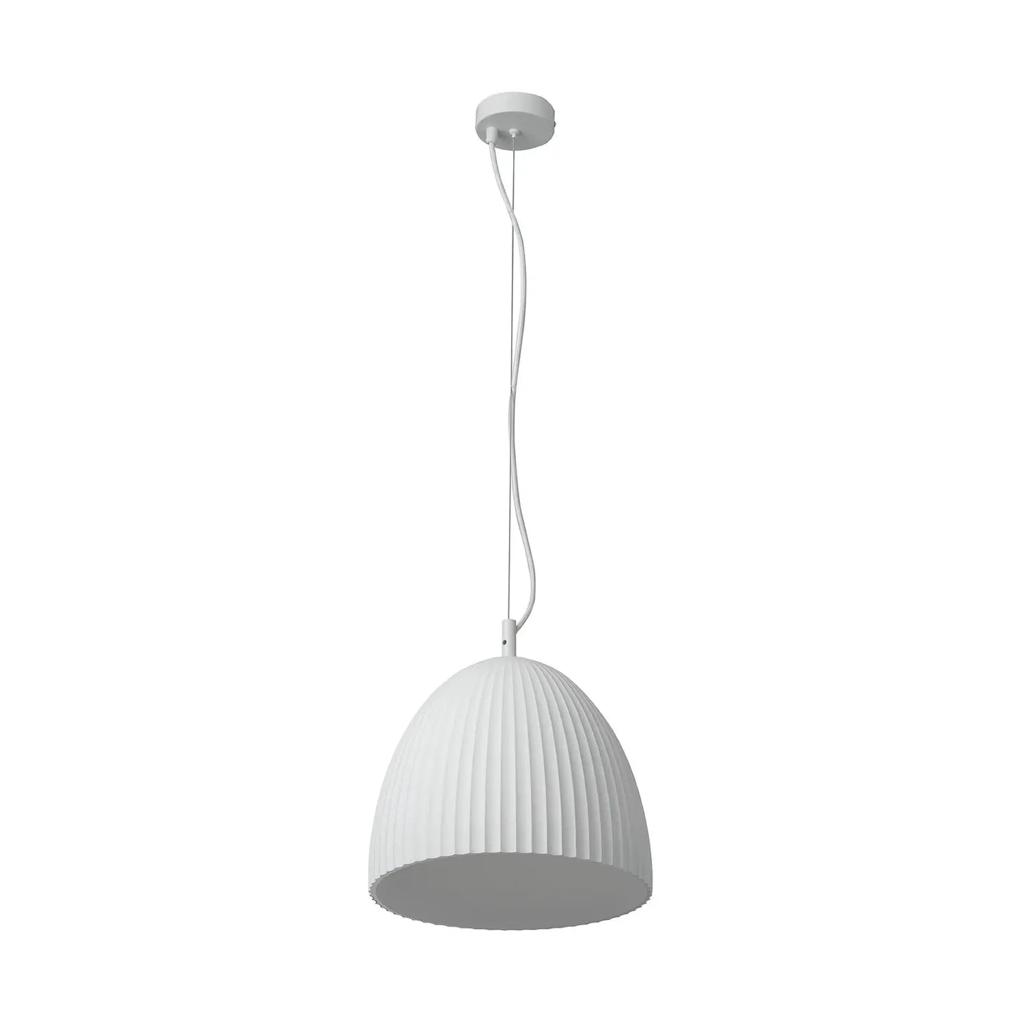 B-Ware Osram Hängelampe Pendelleuchte Weiß Gips E27 Decor Plaster Routes Bell Lampe