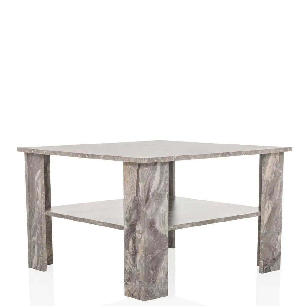 B-Ware Hjh Living Tisch Couchtisch Beistelltisch Bismo Grau Marmoroptik 70x70 Cm Modern