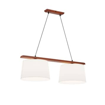 B-Ware Euluna Hängeleuchte Sweden Hängelampe Leuchte Lampe Zweiflammig Nussbaum Eich697