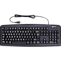 B-Ware Geemarc USB-Tastatur KBSV3 QWERTZ Deutsch Windows Schwarz Extragroße Tasten