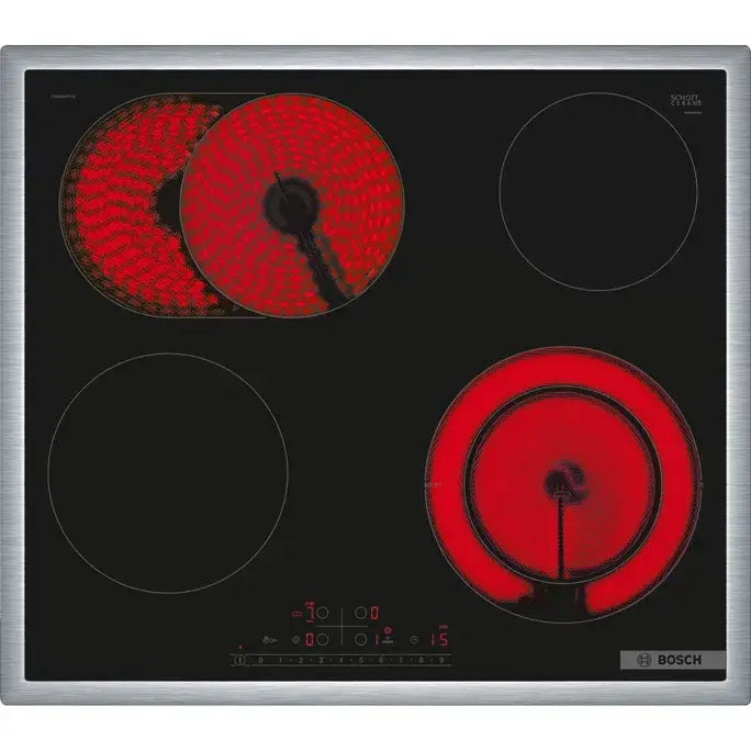 B-Ware Bosch Kochfeld Herdplatte Glaskeramik Serie 6 Elektro 60 Cm Schwarz Autark