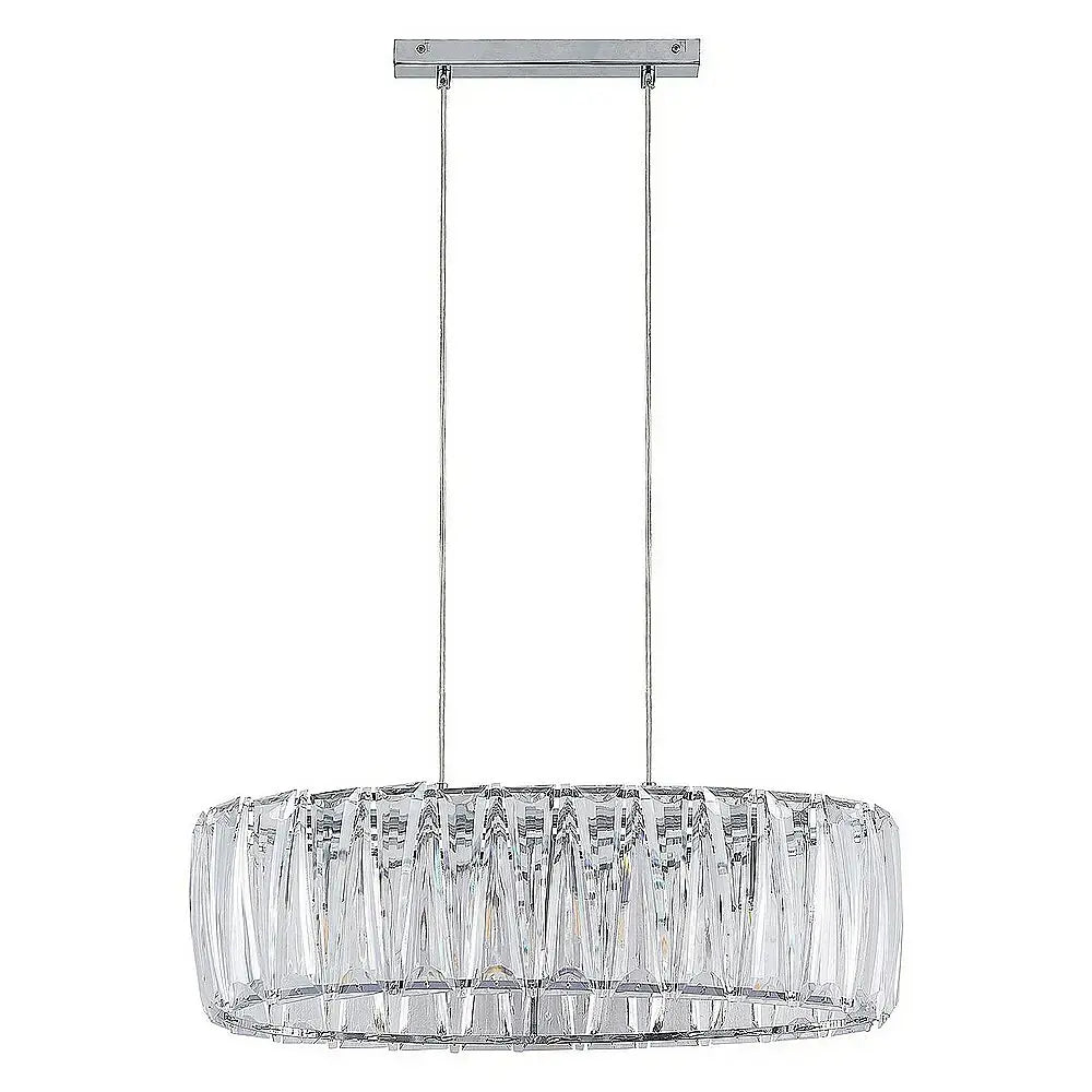 B-Ware Lindby Pendelleuchte Hängelampe Sofia Transparent Chrom Kunststoff E14 Led Lampe