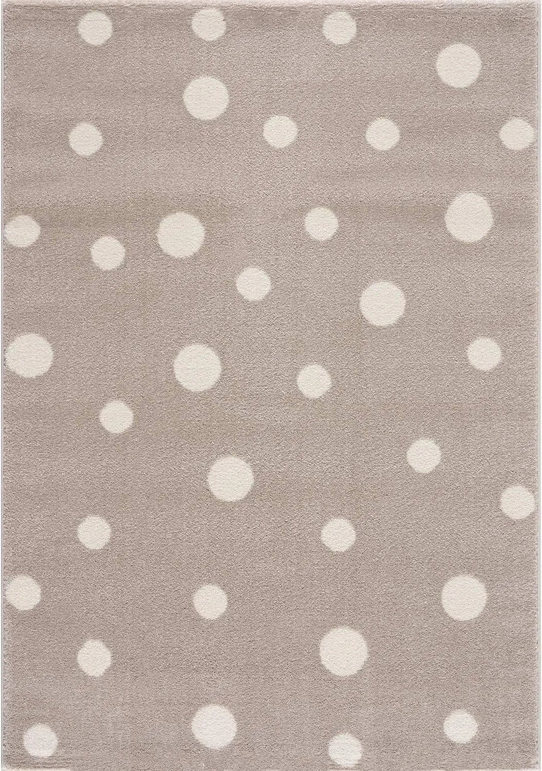 B-Ware Jimri Kinderteppich Läufer Teppich Kinderzimmer Beige Dots Punkte 80 X 150 Cm