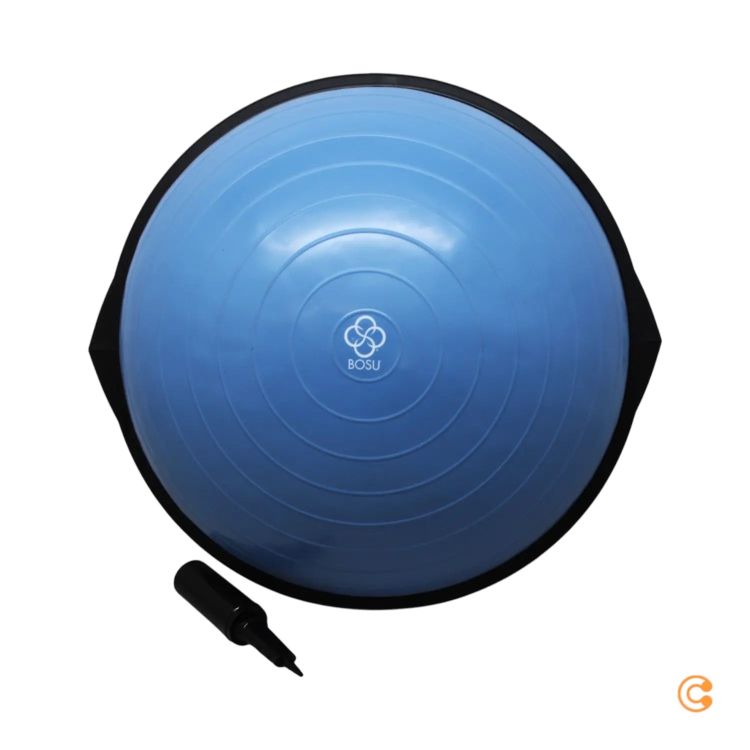 B-Ware Bosu Ball Balancetrainer Gymnastikball Training Home Blau 65 Cm Workout Fitness