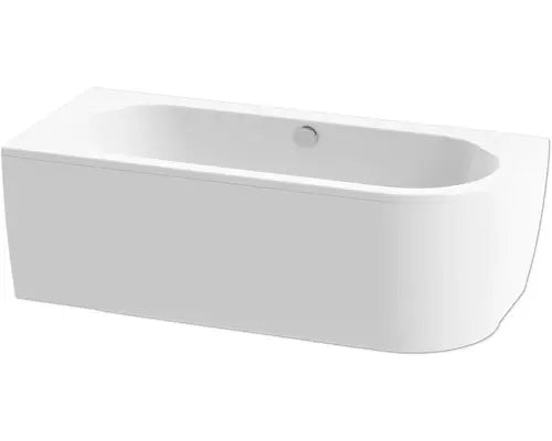 B-Ware Form&Style Badewannen Set Eckbadewanne Vorwandbadewanne Sansibar 80x180cm Weiß