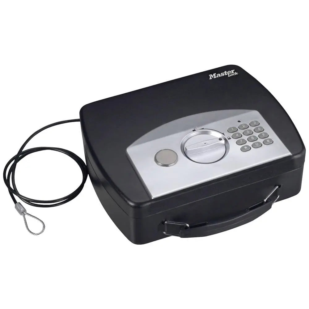 B-Ware Master Lock P40020 Dokumentenkassette Geldkassette Stahl Schwarz 2,17 Liter