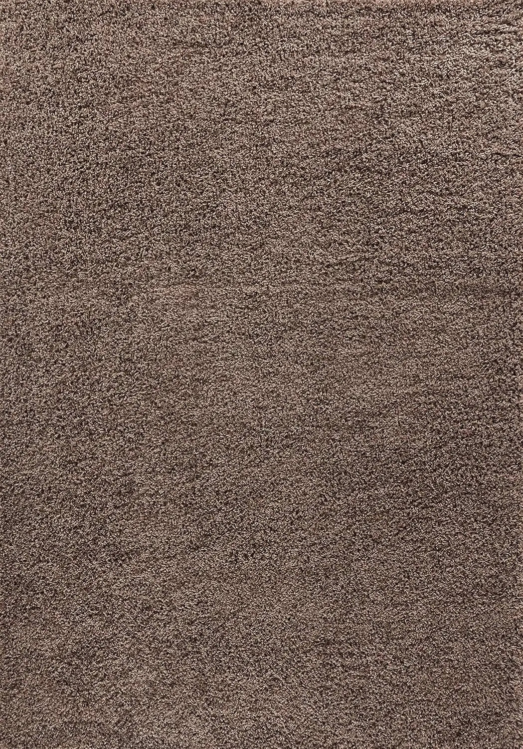 B-Ware Desire Rugs Teppich Teppichboden Shaggy Wohnzimmerteppich Dunkelbeige 60x110 Cm
