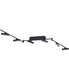 B-Ware Lindby Led Strahler Deckenleuchte Lichtleiste Eldrin Schwarz Dimmbar Sechsflammi