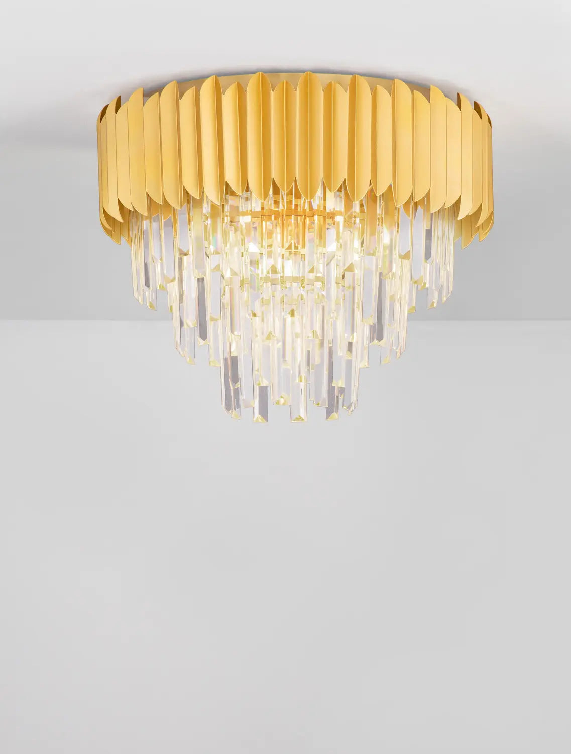 B-Ware Nova Luce Deckenleuchte Deckenlampe Magnolia Gold E14 6 Fach Dimmbar Kristall