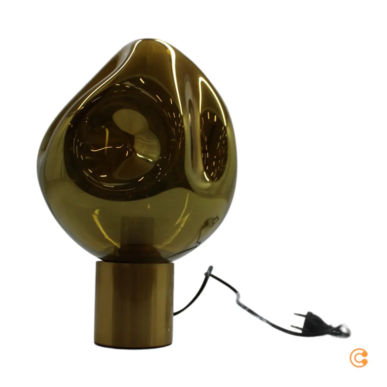 B-Ware Kare Dough Tischleuchte Tischlampe Schreibtischlampe Bürotischleuchte Glasschirm