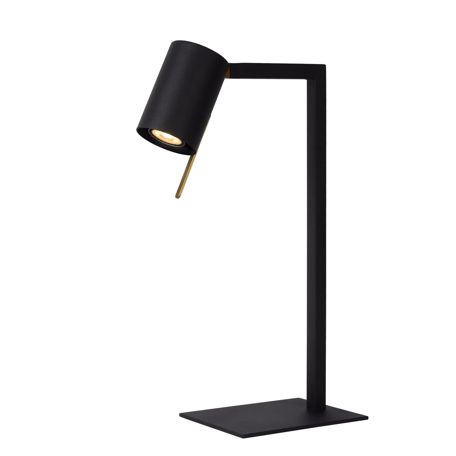 B-Ware Lucide Schreibtischlampe Tischleuchte Lesley Schwarz Metall H50cm Kippschalter