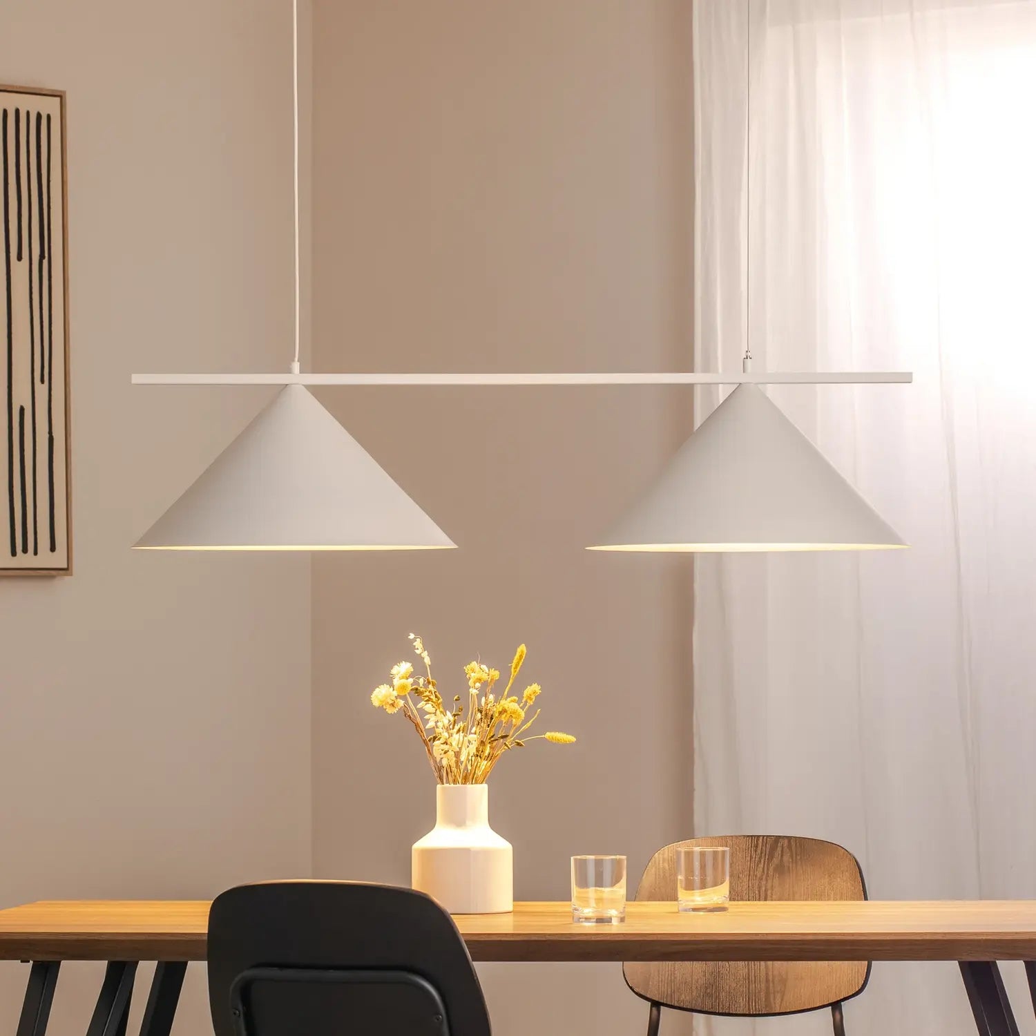 B-Ware Capital Pendelleuchte Hängelampe Weiß Metall Wohnzimmer Esszimmer Beleuchtung