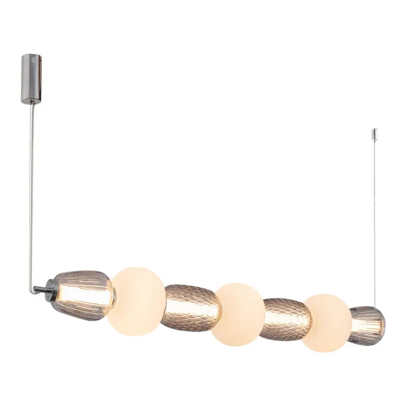 B-Ware Milagro Hängeleuchte Pendelleuchte Led Caro Glas Grau Transparent Opal 110 Cm