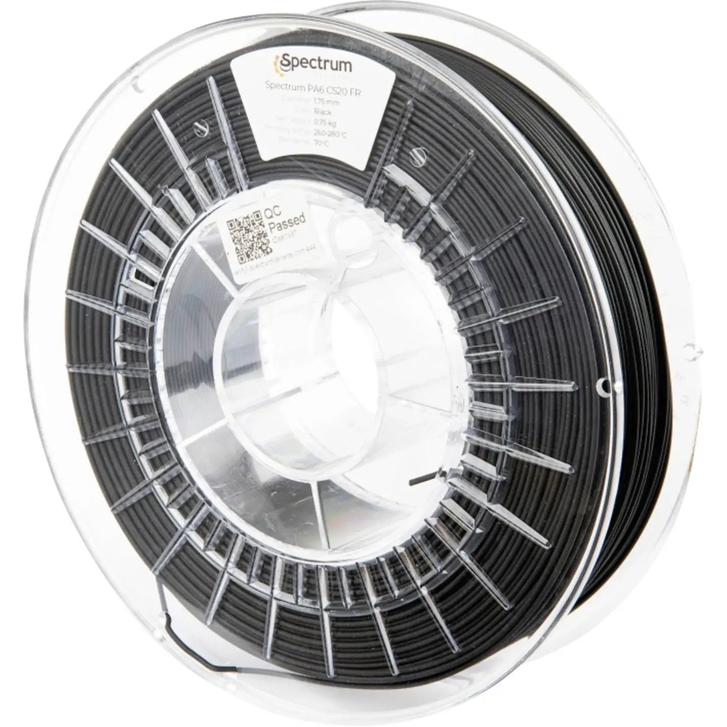 B-Ware Spectrum Filaments Druckmaterial Filament Pa6 Polyamid 1,75mm Schwarz 750 G121