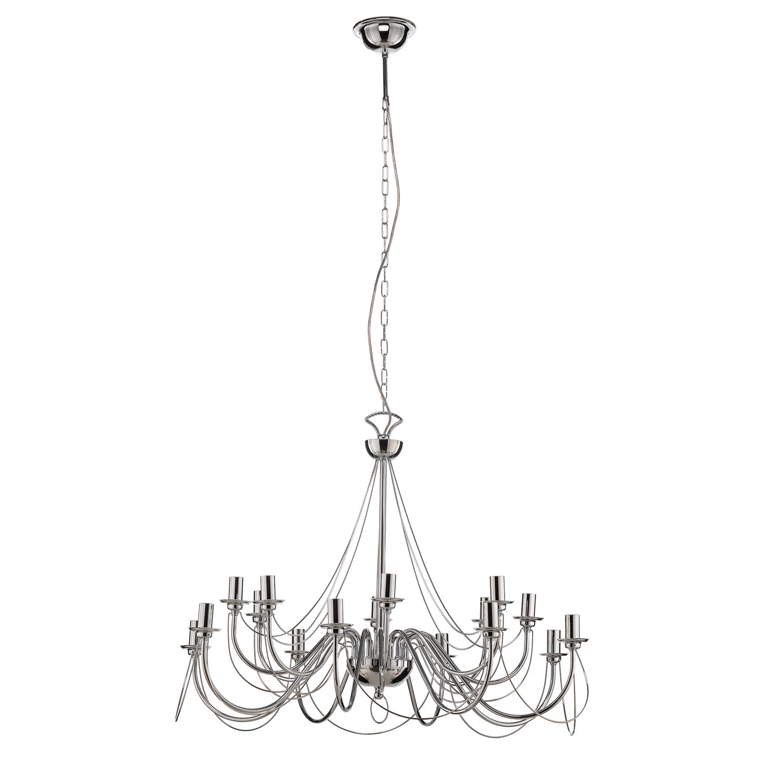 B-Ware Domiluce Kronleuchter Deckenleuchte Retro Chrom 16 Flammig Wohnzimmer Esszimmer