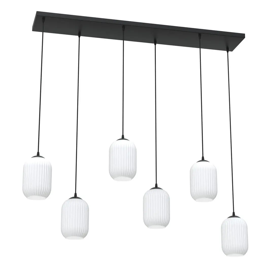 B-Ware Emibig Hängeleuchte Pendellampe Verdi 6 Bl Opalweiß Zimmerlampe Siehe Text/Foto