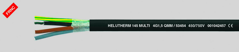 B-Ware Helukabel Helutherm 145 Multi Hochtemperaturleitung 4 G 1.50 Mm² Schwarz 100 M