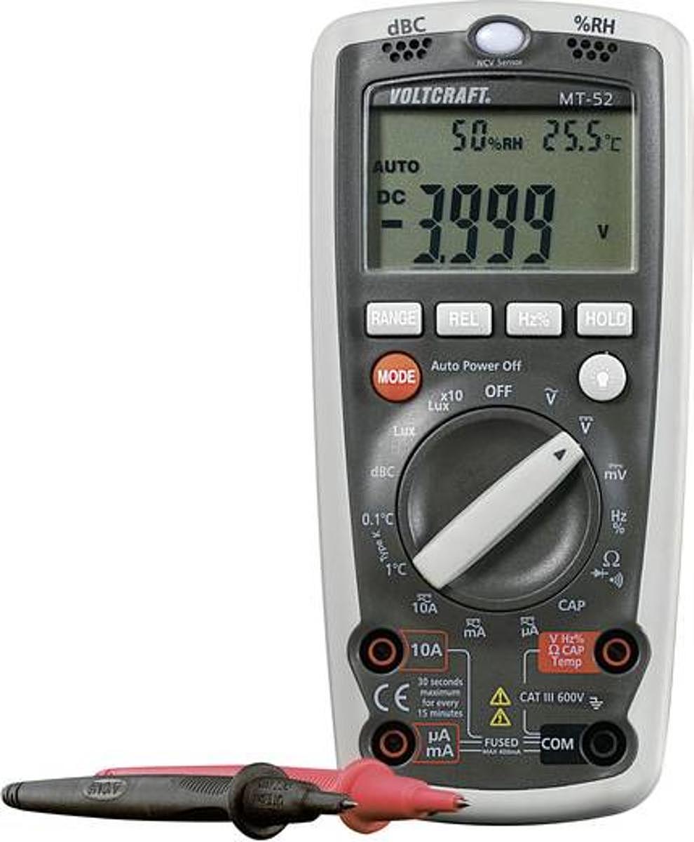 B-Ware Voltcraft Multitester Mt 52 Multimeter Strommesser Cat Iii 600 V Spannungsmes120