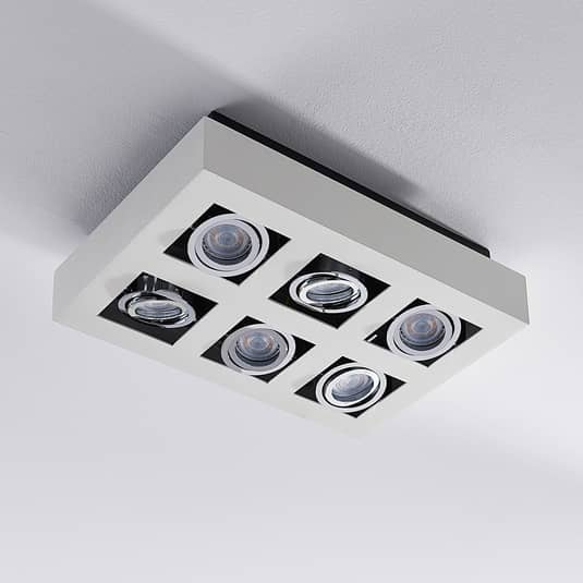 B-Ware Arcchio 6 Flammige Deckenlampe Vince Weiß Wohnzimmerleuchte Deckenleuchte Gu10