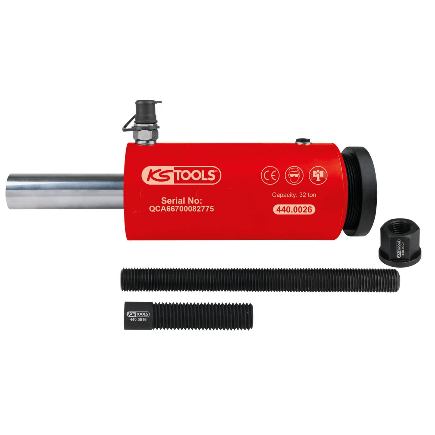 B-Ware Ks Tools 6tlg Druck Und Zug Hydraulikzylinder Satz 440.0025 32t