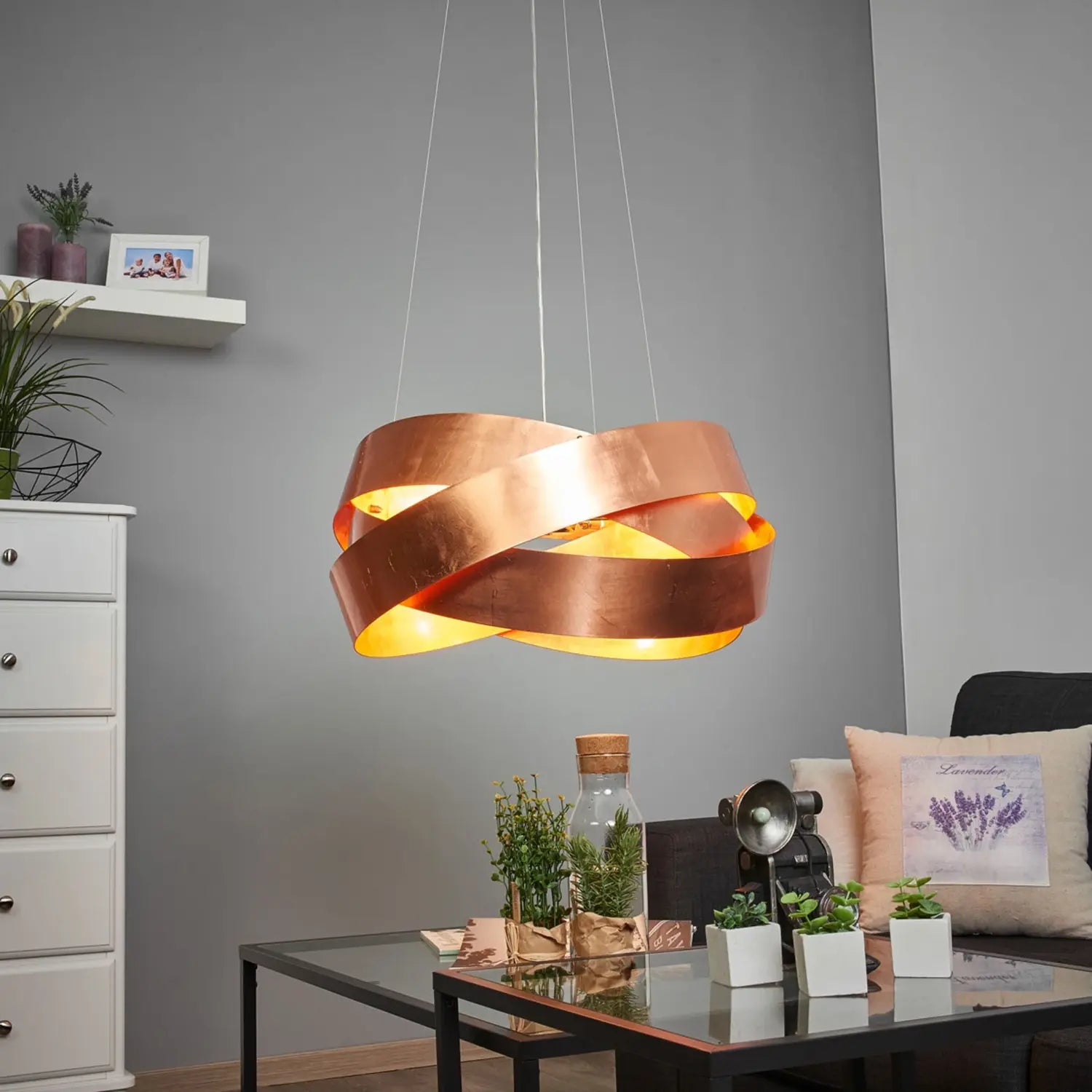 B-Ware Marchetti Hängeleuchte Pendelleuchte Pura Kupfer Metall Wohnzimmer Beleuchtung