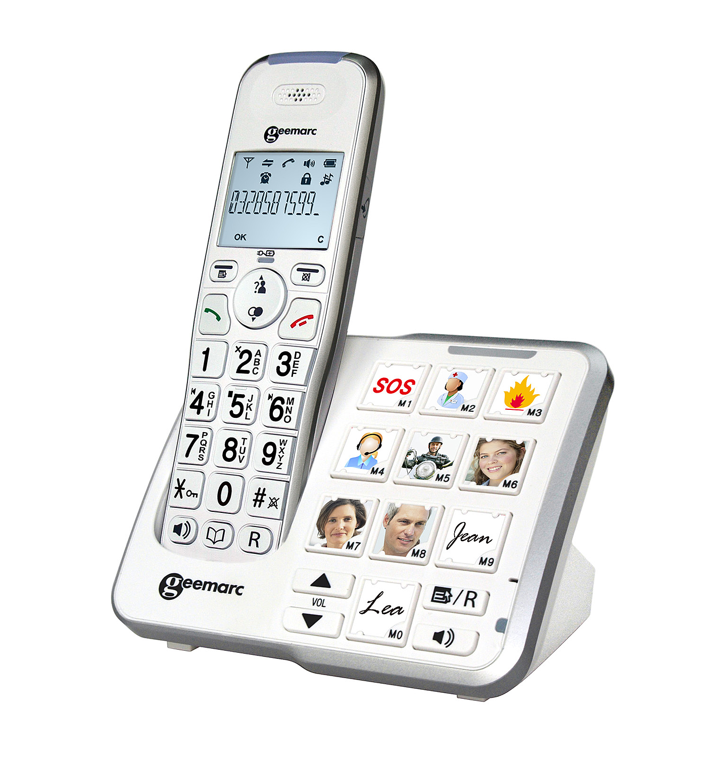 B-Ware Geemarc Ampli Dect 295 Photo Großtastentelefon Anrufanzeige Telefon Basisstat892