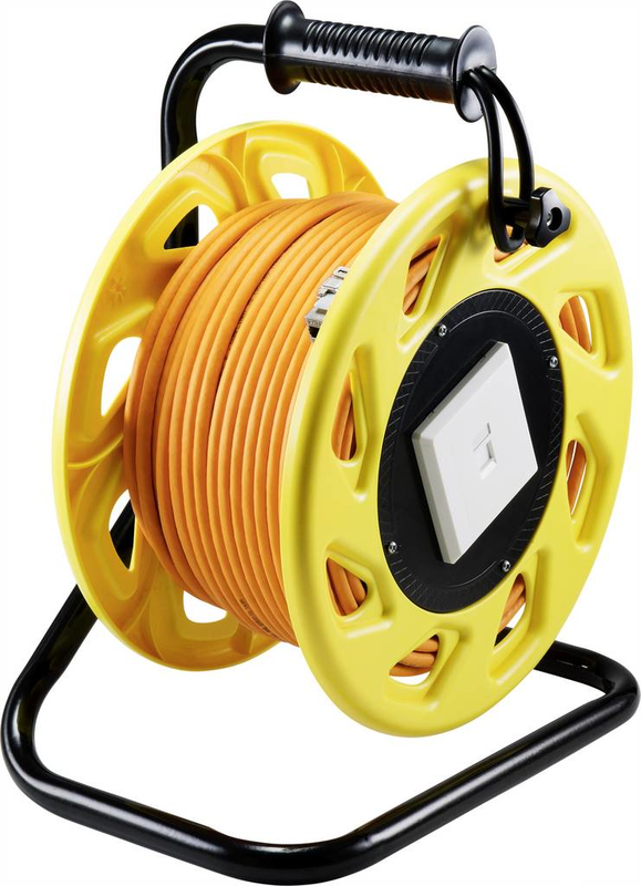 B-Ware Spea Ka Professional Rj45 Verlängerungskabel Kabeltrommel Kupfer Rund Orange 9705