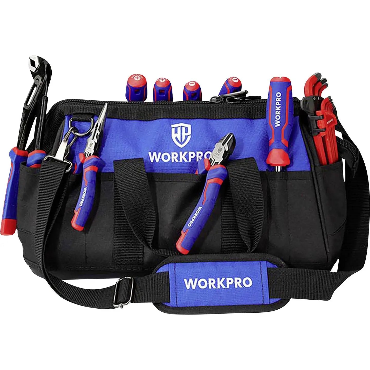 B-Ware Workpro Werkzeugtasche Werkzeugkoffer Schwarz Polyestergewebe Unbestückt 510 Mm
