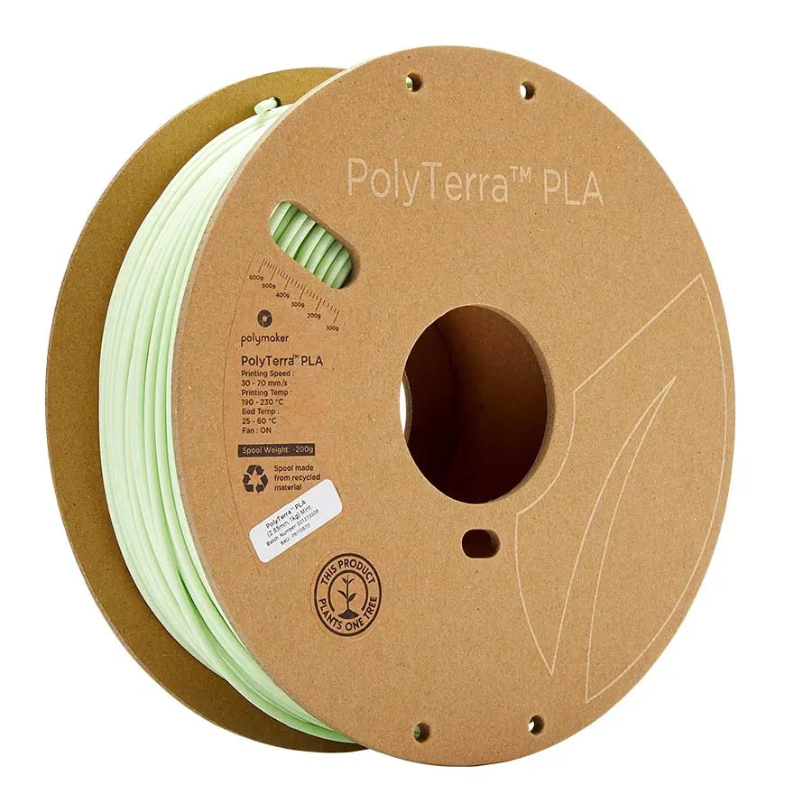 B-Ware Polymaker Poly Terra Filament 3 D Druckmaterial Druckerfaden Pla Mint Spule 2.85mm