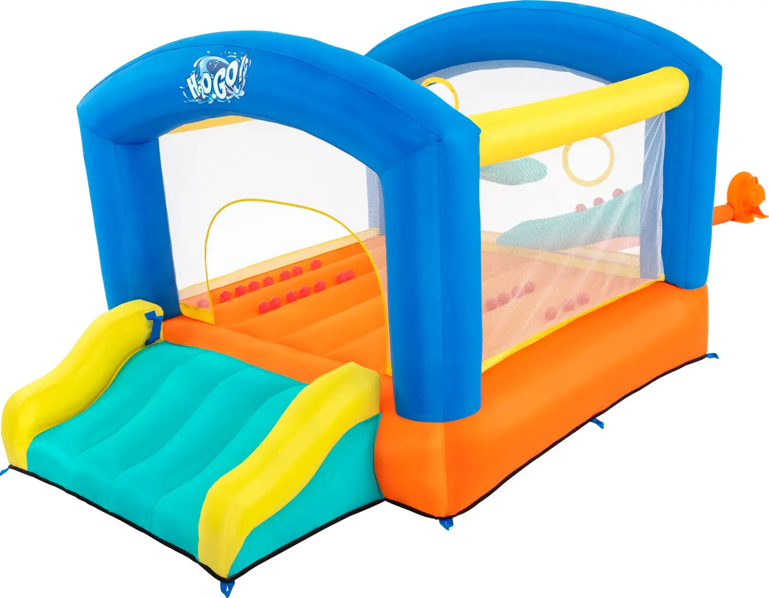 B-Ware Bestway H2 Ogo Leap & Play Hüpfburg Spielburg Kinder Dauergebläse 289x213x173 Cm