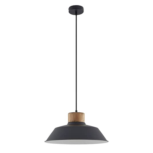 B-Ware Lindby Nefeli Hängeleuchte Deckenlampe Pendelleuchte E27 Mit Holzdetail 1 Flg215