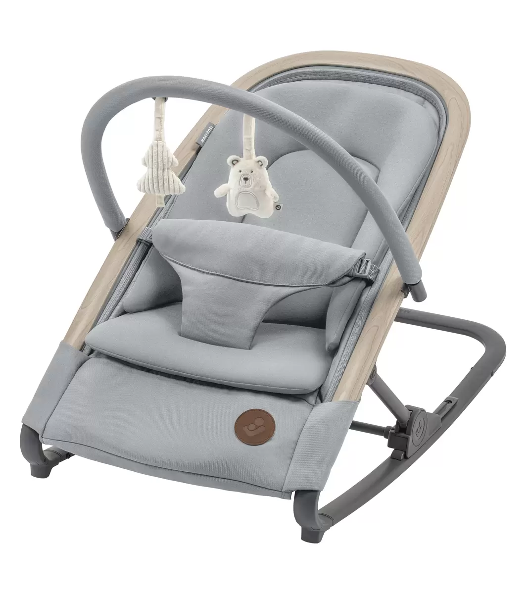 B-Ware Maxi Cosi Kori Babywippe Wippe Babywippe Classic Beige 3 Punkt Sicherheitsgurt