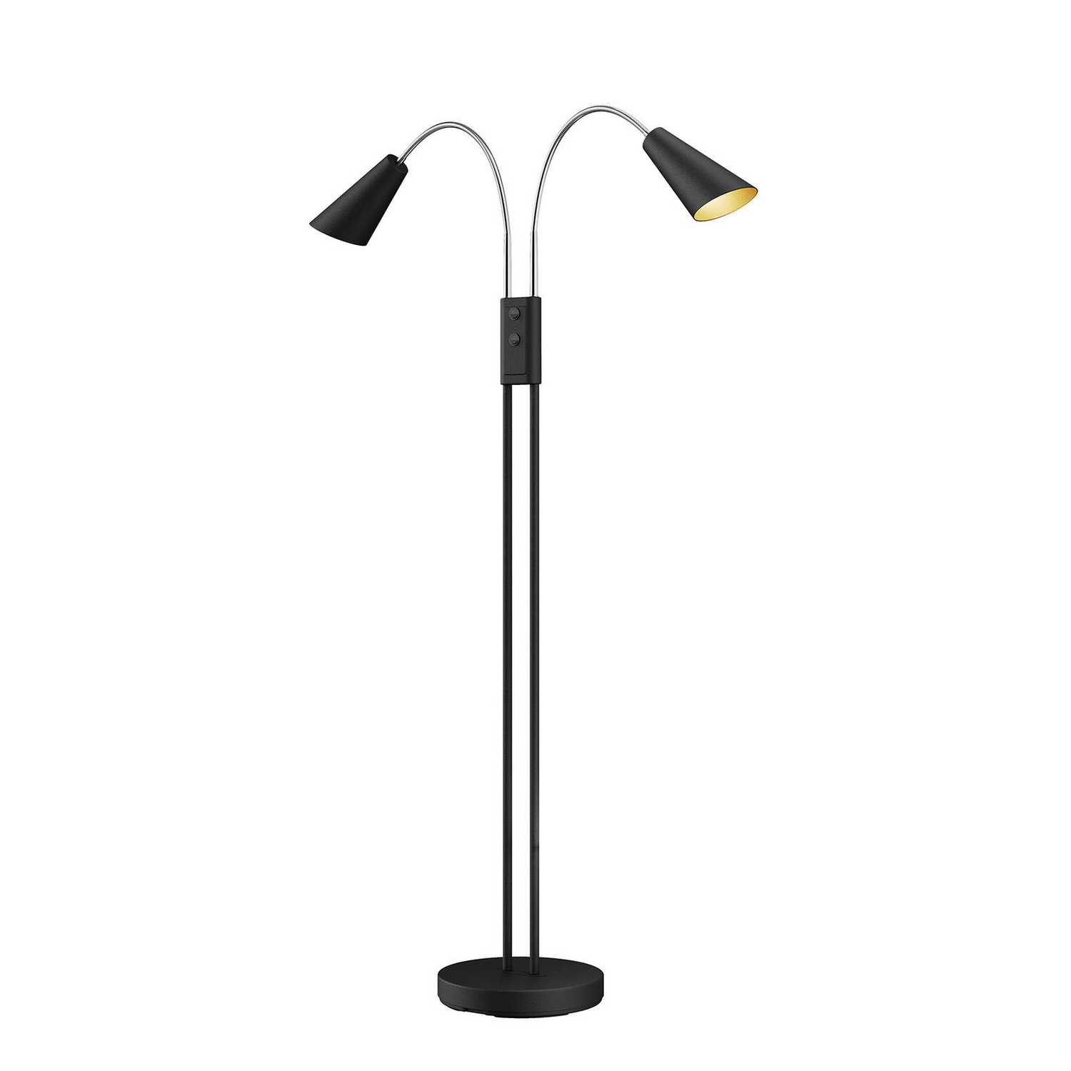 B-Ware Lucande Medira Stehleuchte Stehlampe Lampe Leuchte 2 Flammig Gu10 Metall Schw821
