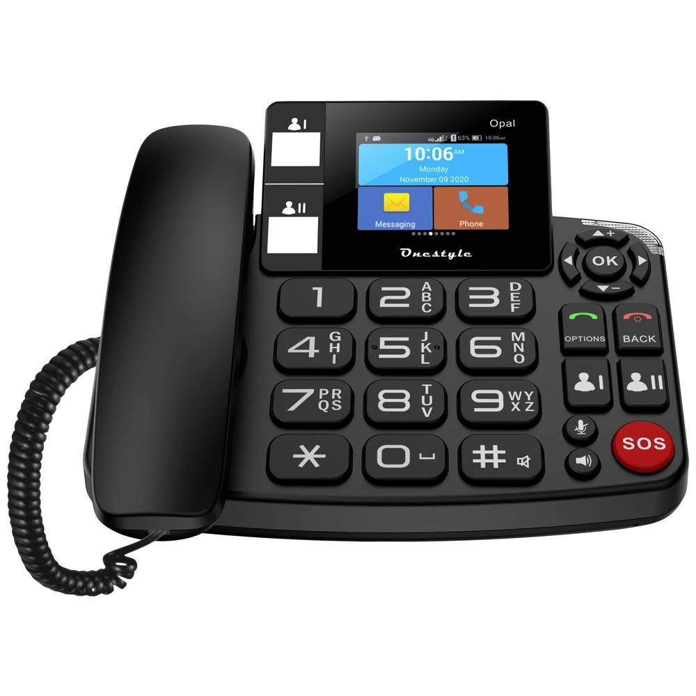 B-Ware Onestyle Opal Desktop Mobiltelefon Schwarz Telefon Handy Bürotelefon Bildschirm