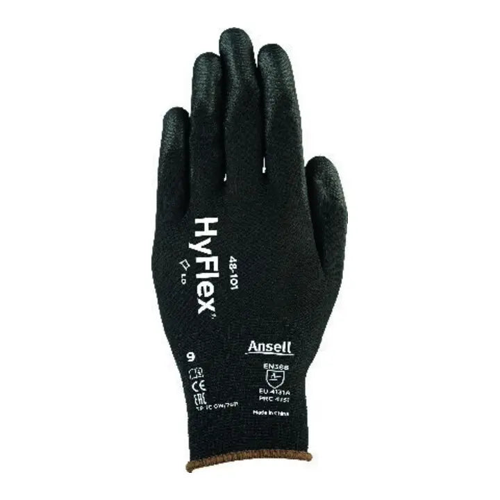 B-Ware Ansell Handschuh Montage Hy Flex Arbeitshandschuh Größe 8 Schwarz 12 Paar