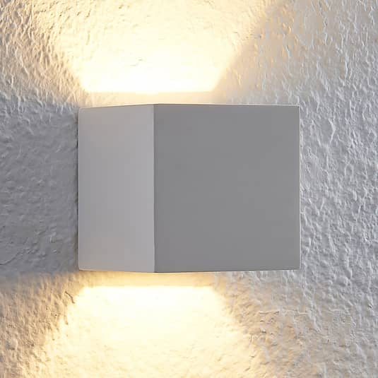 B-Ware Lindby Quaso Led Wandleuchte Aus Weißem Gips Wandleuchte Wandlicht Flurleuchte