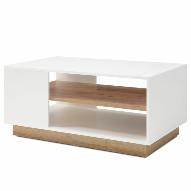 B-Ware Loftscape Couchtisch Cailla Wohnzimmertisch Tisch Weiß Eiche Siehe Text/Foto