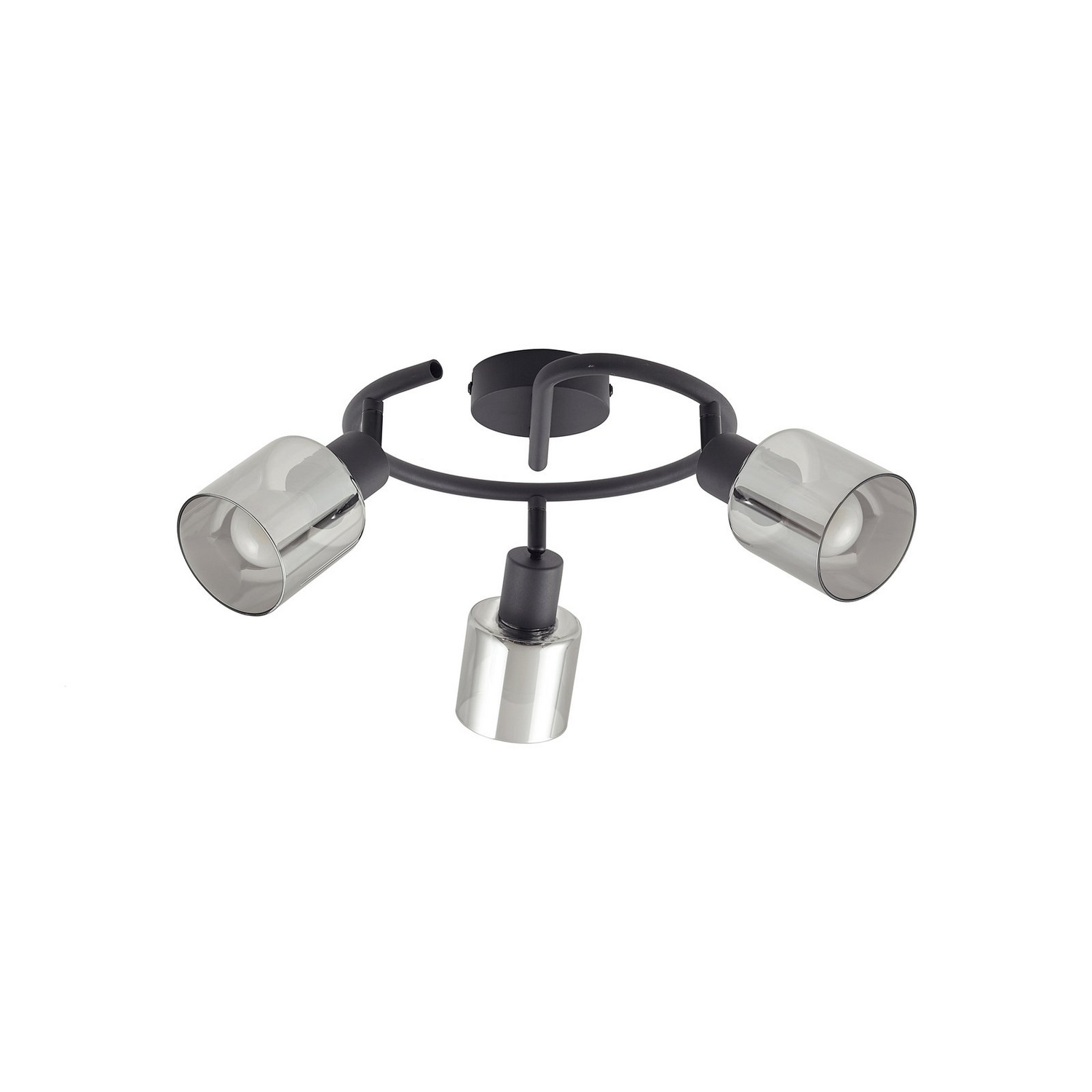 B-Ware Lindby Deckenleuchte Netty Grau 3 Flammig Glas Deckenlampe Lampe Leuchte Spot
