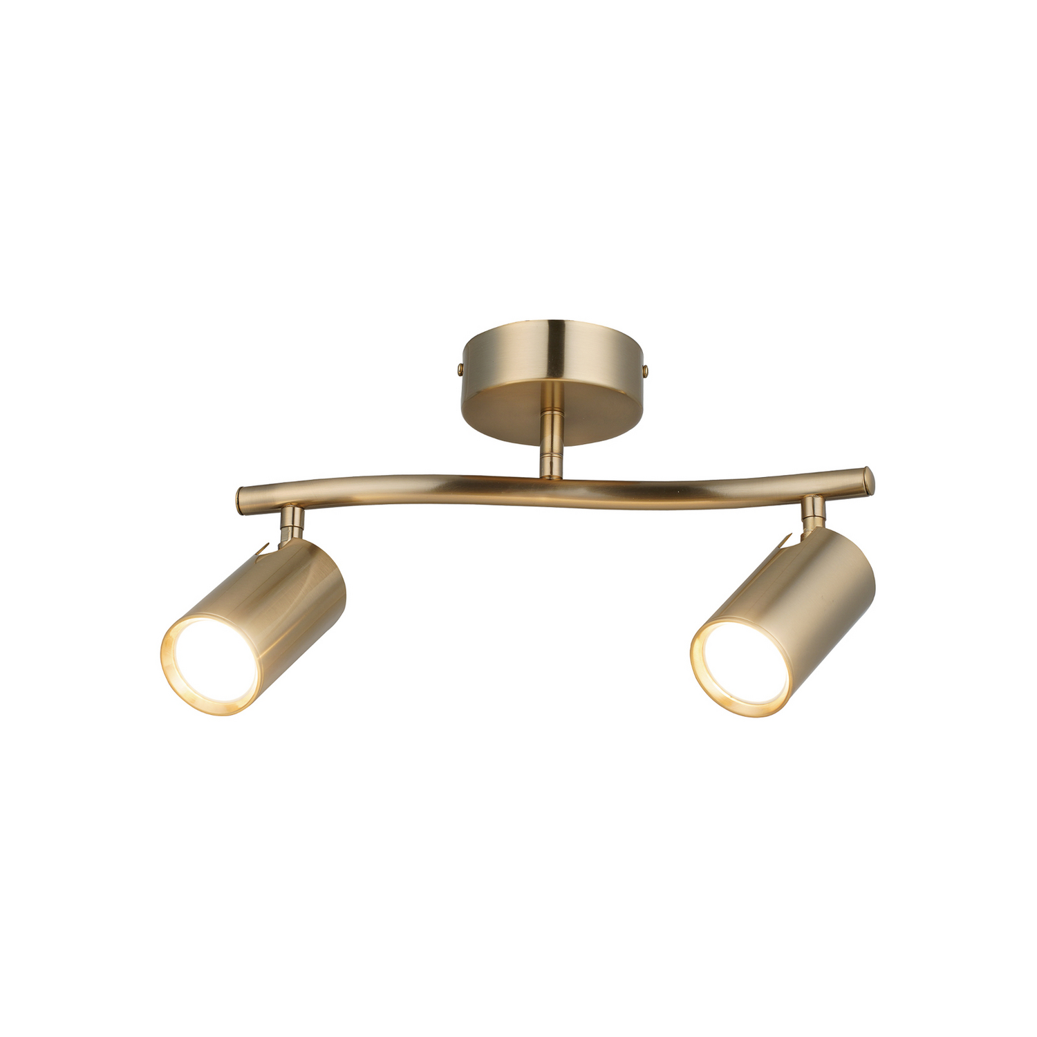 B-Ware Deckenstrahler Spotte Deckenlampe Deckenleuchte Leuchte Messing Antik 2 Flammig