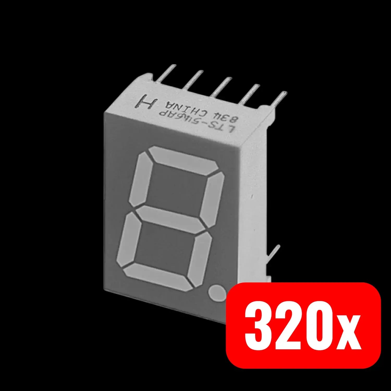 B-Ware Lite On 7 Segment Anzeige Led Anzeige Rot Ziffern 13,2mm Display 320 Stück